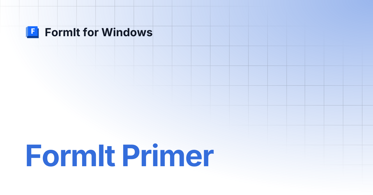 FormIt Primer | Español | FormIt for Windows