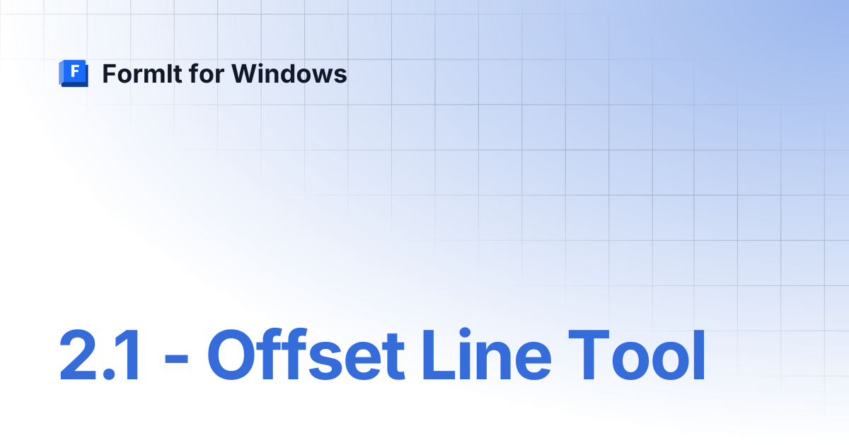2.1 - Offset Line Tool | FormIt for Windows